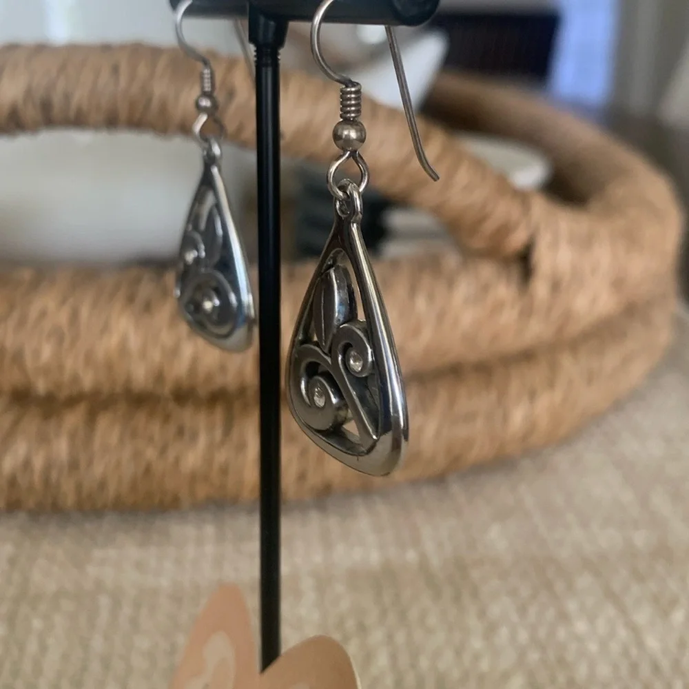 Brighton Elegant Silver Drop Earrings - Picture 7 of 9